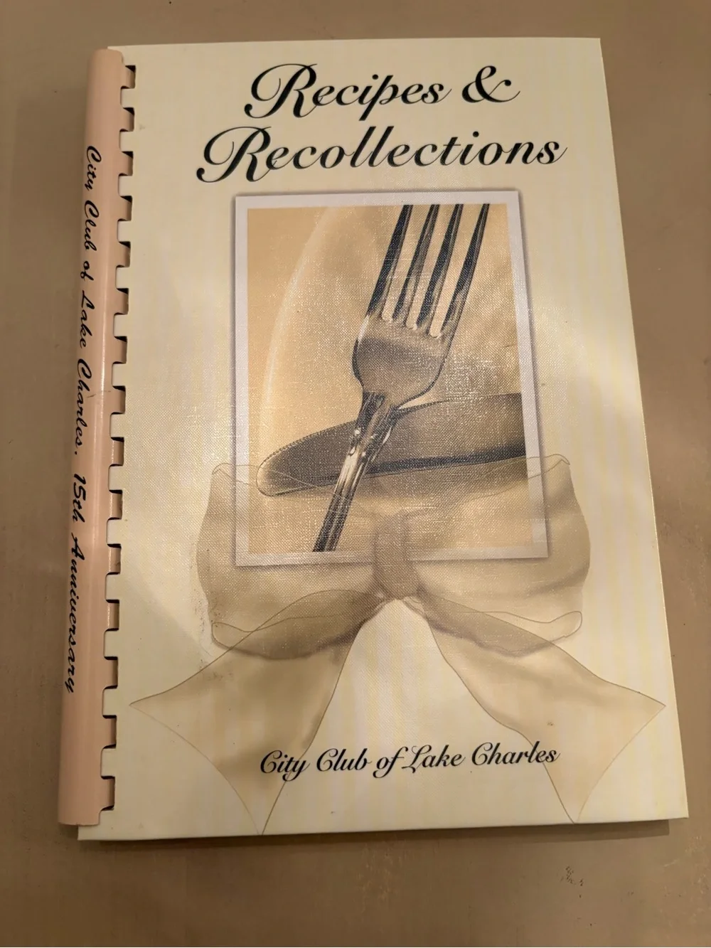 Recipes & Recollections Cookbook - Cream Cover
